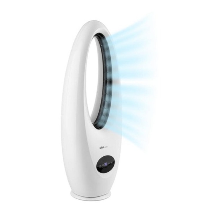 Ventilador Torre Sin Aspas Ufesa 45W 72cm Kioto 3 Velocidades Ultra Silencioso LED Mando Oscilación 70° Temporizador 8H