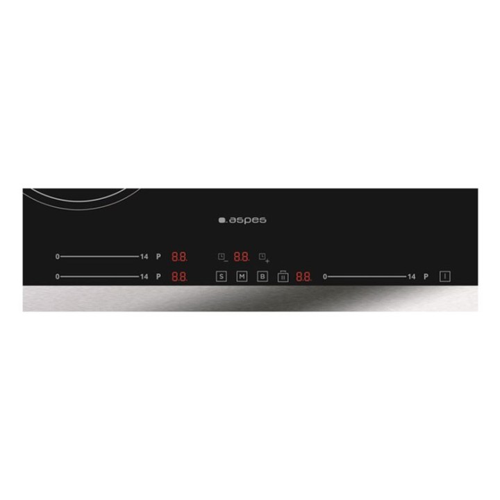 Placa de inducción Aspes AI3601SB32 3 zonas 7400W Doble Corona Cristal Negro 59cm