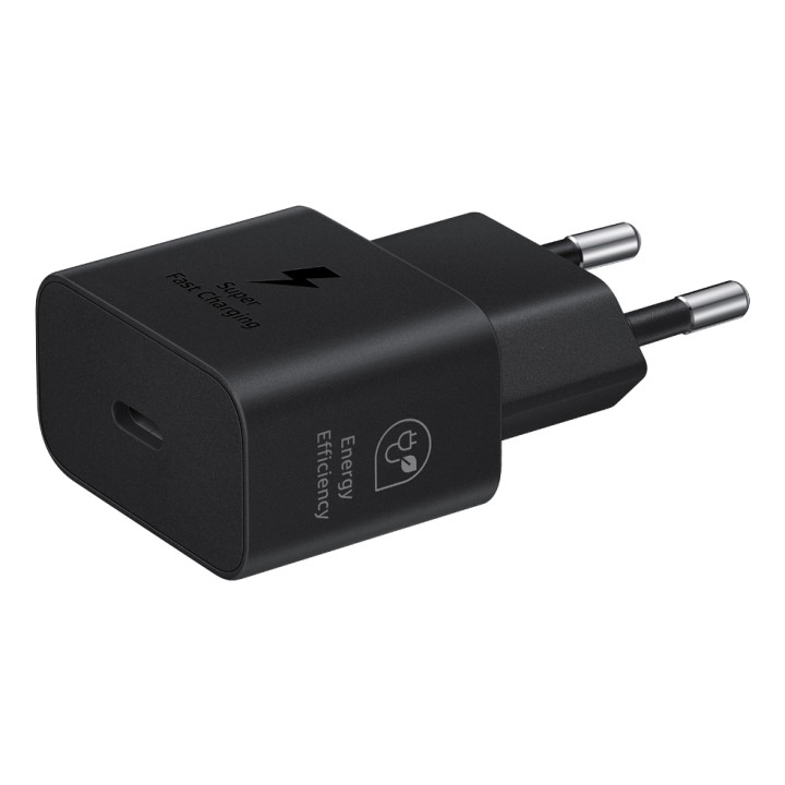 Cargador Samsung Type C Adaptador 25W Negro USB Carga Rápida 1 Puerto 5V