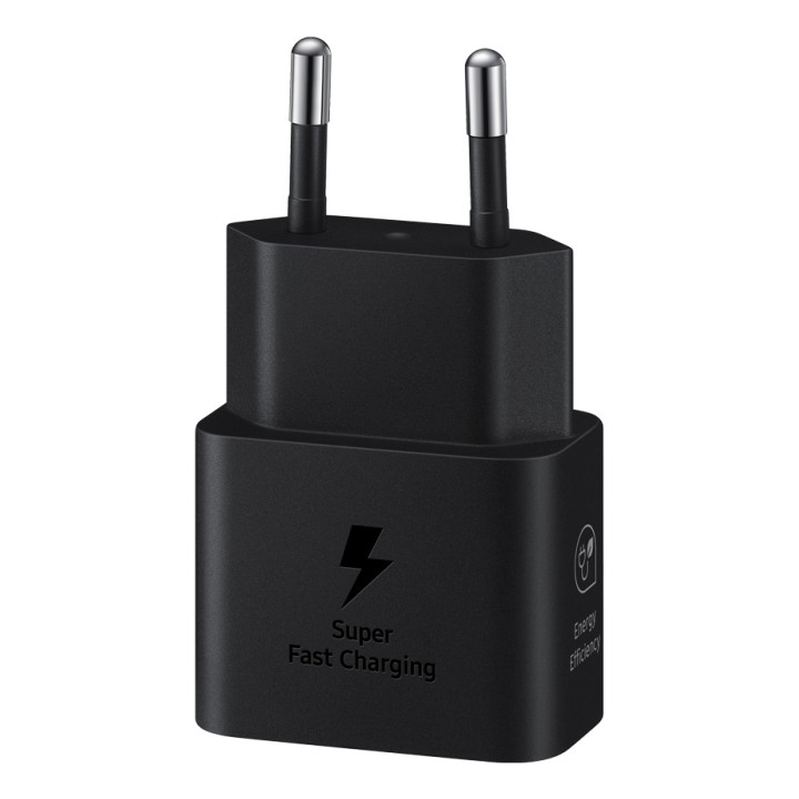 Cargador Samsung Type C Adaptador 25W Negro USB Carga Rápida 1 Puerto 5V