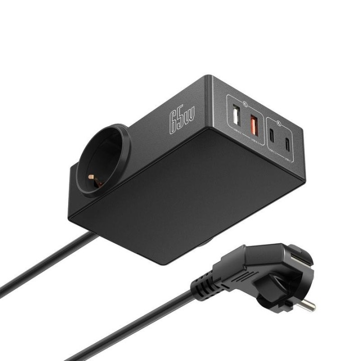 Estación de carga Ewent EW3992 GaN 65W PPS Power Delivery 2 AC USB-C 1,5m