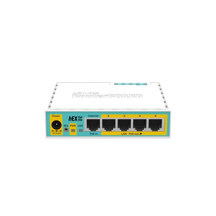 Router Mikrotik hEX PoE lite Ethernet WAN 10/100Mbps PoE Blanco Compacto