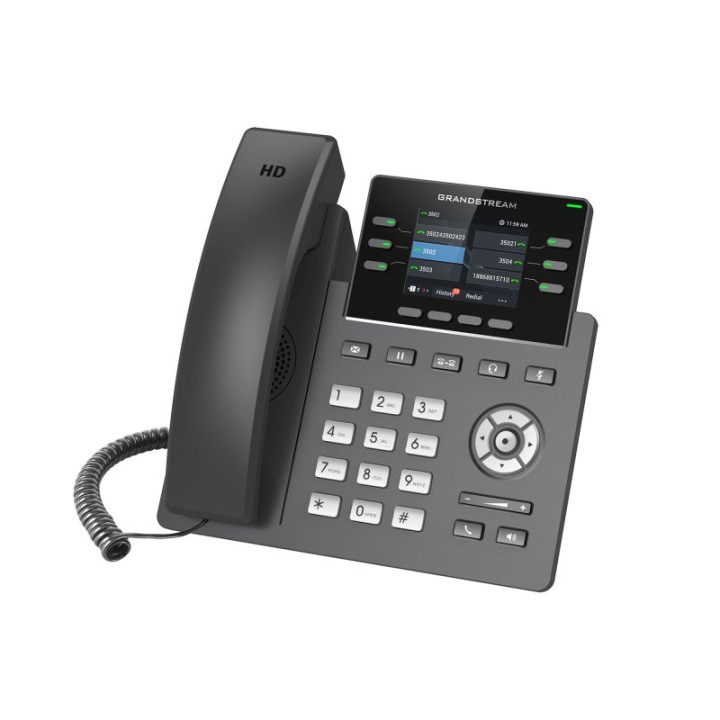 Teléfono IP Grandstream GRP2613 Negro 4 Líneas Pantalla 2.4″ 2000 Entradas