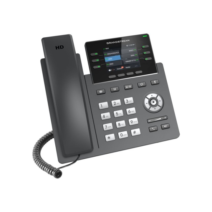 Teléfono IP Grandstream GRP2613 Negro 4 Líneas Pantalla 2.4″ 2000 Entradas