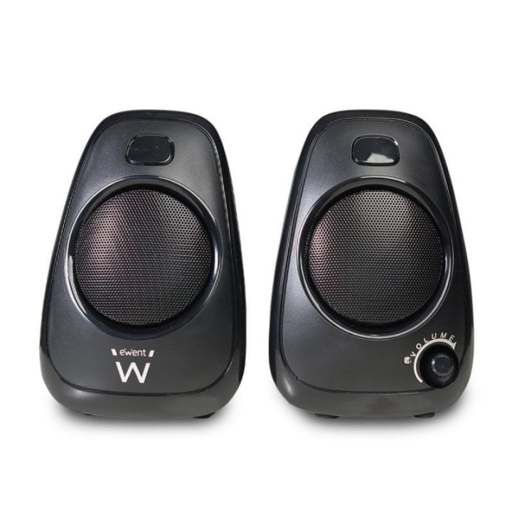 Altavoz Ewent EW3527 2.0 Estéreo Alámbrico 6W RMS USB Compacto Negro Rejilla Metálica