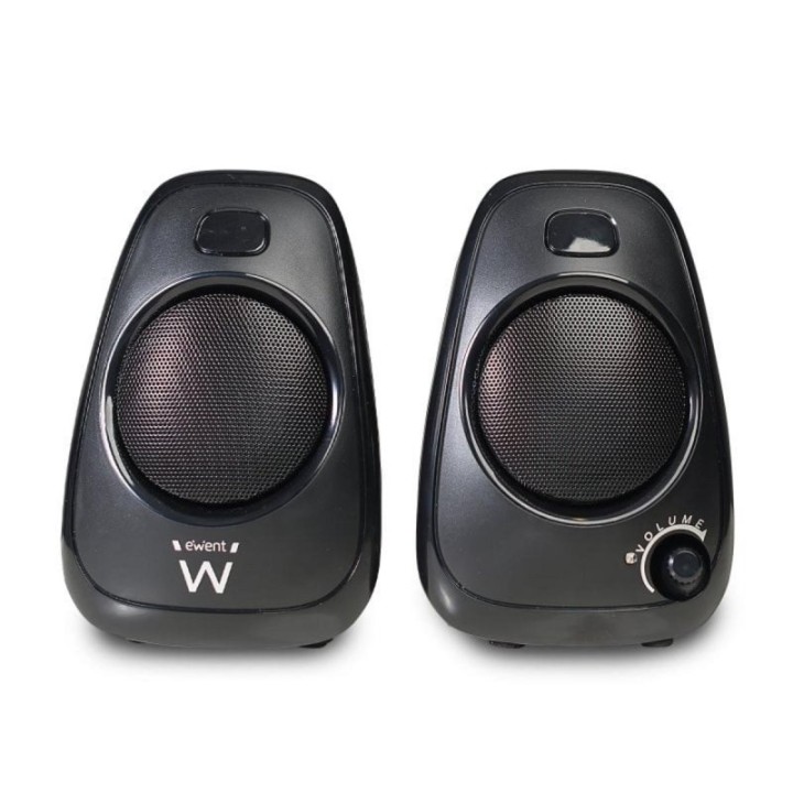 Altavoz Ewent EW3527 2.0 Estéreo Alámbrico 6W RMS USB Compacto Negro Rejilla Metálica