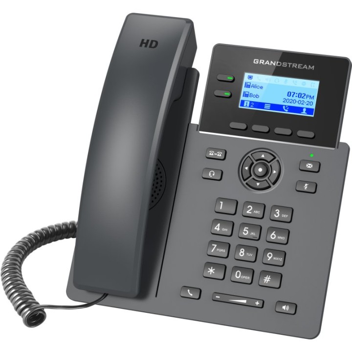 Teléfono IP Grandstream Networks GRP2602 2 líneas LCD 2.21″ Negro cableado