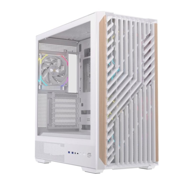 Torre Einarex PULSE P800 RGB Blanco Vidrio Templado Soporte 13 Ventiladores ATX