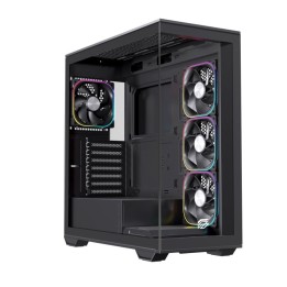 Torre PC Einarex PRISMA S700 RGB Black Cristal Templado ATX 9 Ventiladores Soporte 360mm