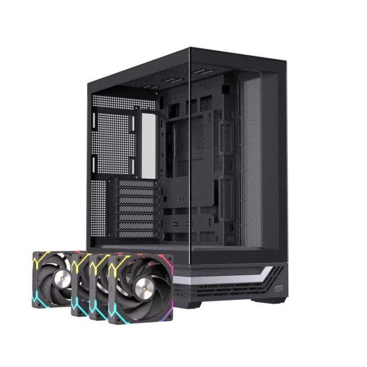 Torre Einarex PRISMA S800 RGB Black cristal templado espejo 10x120mm ATX Gaming