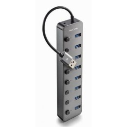 Hub USB NGS IHUB8 8 puertos USB 3.0 con interruptores y carga rápida BC1.2