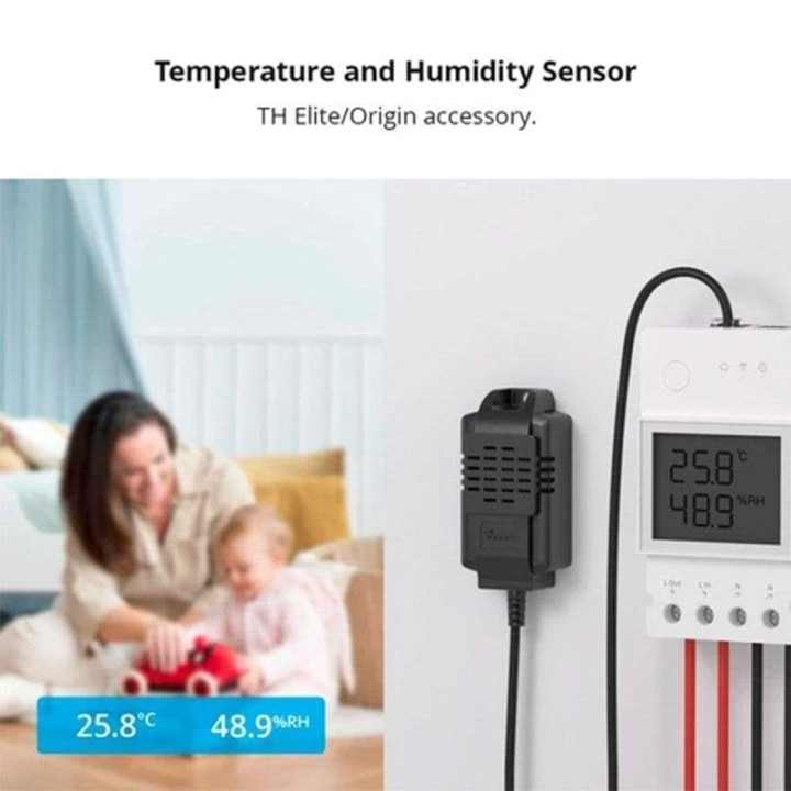 Sensor Sonoff THS01 Temperatura y Humedad Interior Alámbrico RJ-11 0.5m