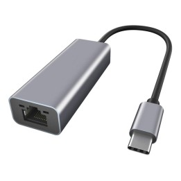 Adaptador Ewent EW9818 USB-C 1000Mbit/s Negro Gris Plug and Play