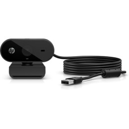 Webcam HP FHD 325 5MP, 1080p, USB, Full HD, Clip soporte, Corrección automática, Negra