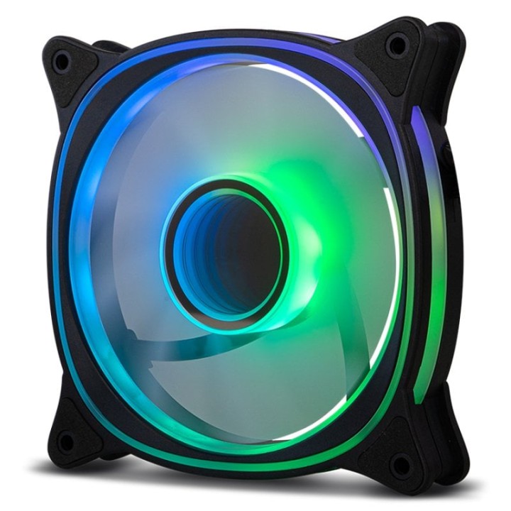 Refrigeración Aire NOX ARGB 5V 120mm Hummer V-FAN Esquinas Antivibración 30.7CFM LED Espejo Infinito