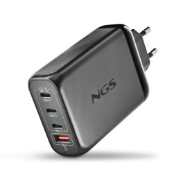 NGS BUD140W Cargador GaN Ultrarrápido de 140W con 3x USB-C (PD3.1/PPS) + 1x USB-A QC3.0 Negro