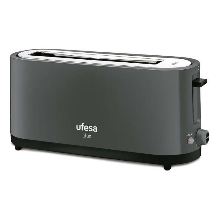 Tostador Ufesa 71305205 Negro 900W Ranura Ajustable 7 Niveles Recogemigas