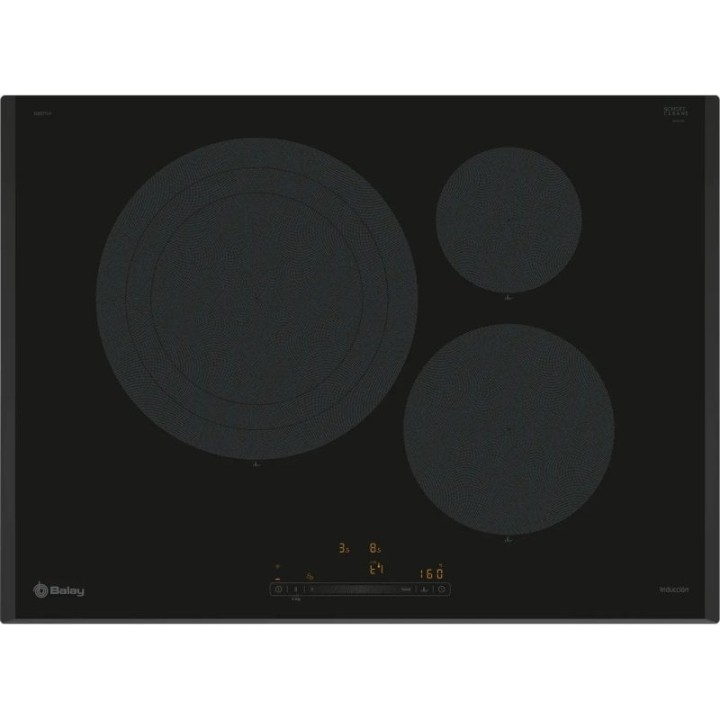 Placa de inducción Balay 3EB977LH 7400W 3 zonas Antracita vidrio cerámica 70cm