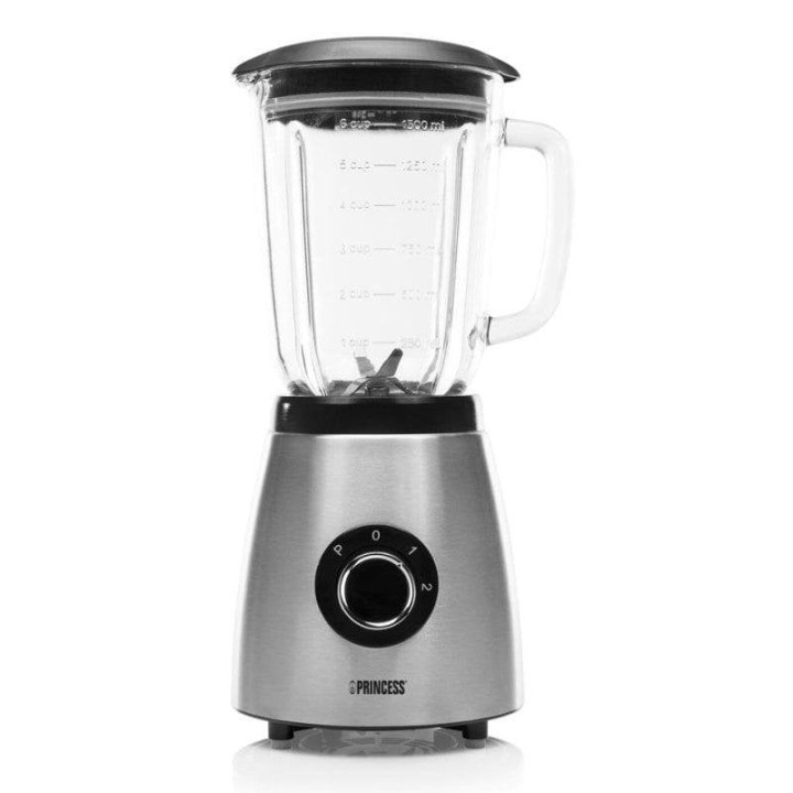 Batidora Princess 212077 1.5L Vidrio Acero Inoxidable 500W Función Picahielos