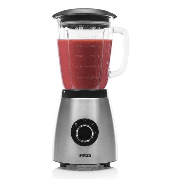 Batidora Princess 212077 1.5L Vidrio Acero Inoxidable 500W Función Picahielos