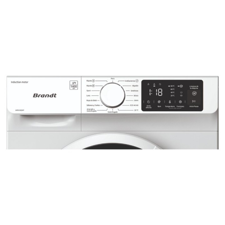 Brandt WFB198QWP Lavadora de Carga Frontal 9Kg A Blanca
