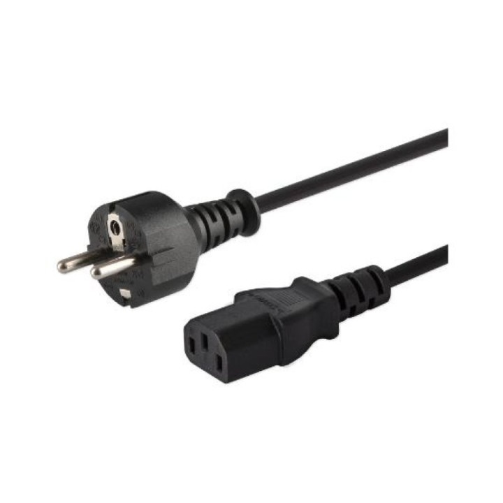 Cable alimentación Savio SAVKABELCL-138 1.8m Schuko-IEC C13 250V cobre negro