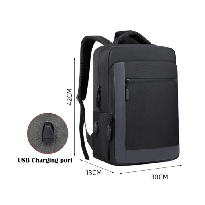 Mochila L-Link LL-15.6 Repelente Agua Salida USB Acolchada Gris 470g 15.6"