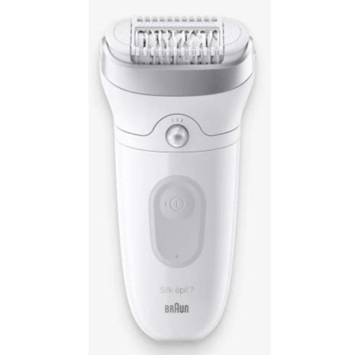 Depiladora Braun Silk-épil 7 7-081 Blanco MicroGrip 40 pinzas AC/Batería Wet&Dry exfoliante