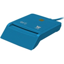 Lector DNI WOXTER PE26-197 Azul USB 2.0 Tipo C Smart Card Adaptador Incluido