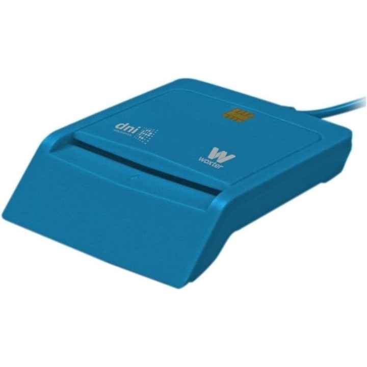 Lector DNI WOXTER PE26-197 Azul USB 2.0 Tipo C Smart Card Adaptador Incluido