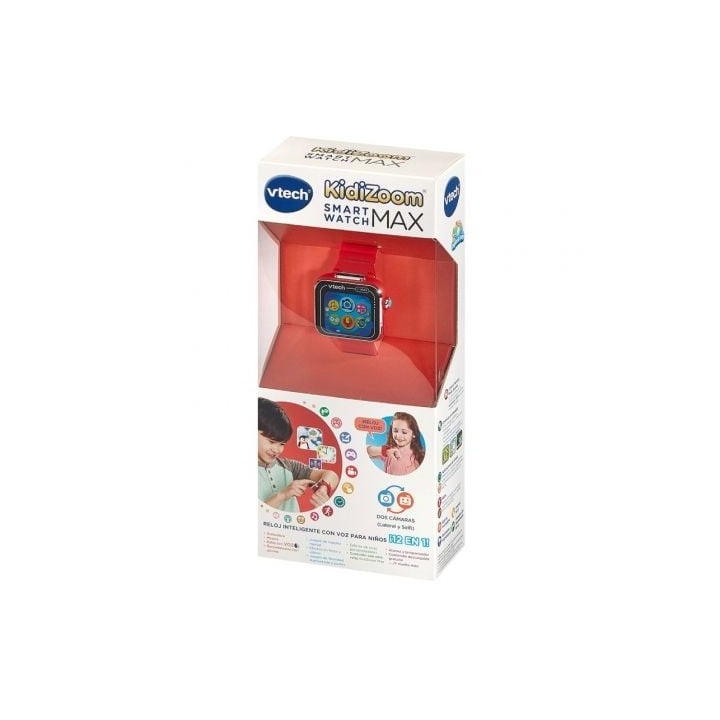 Smartwatch VTech Kidizoom Smartwatch Max Rojo Doble Cámara 256MB Juegos Niños