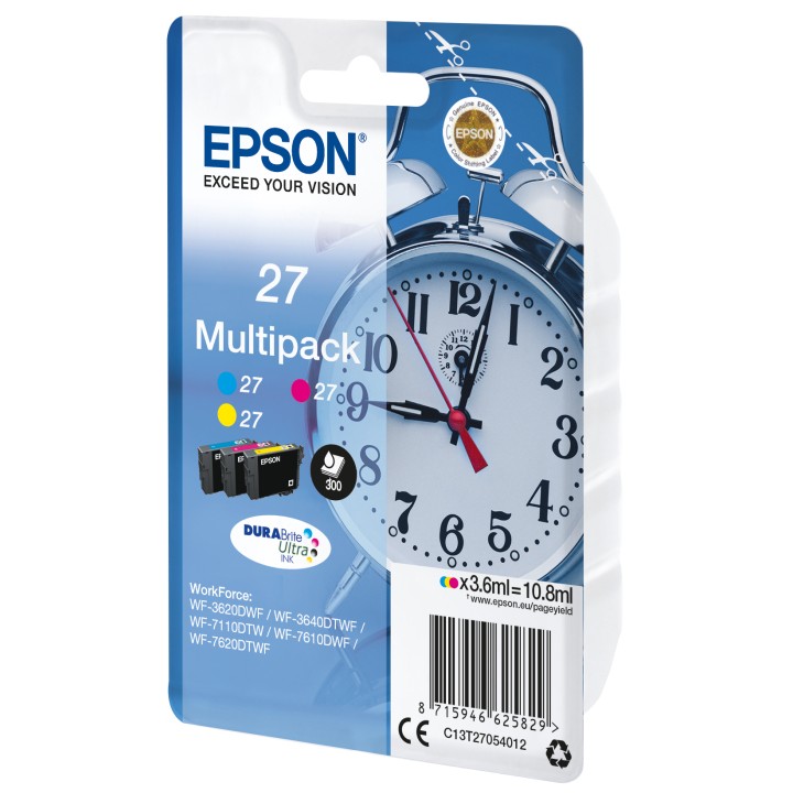 Tinta Epson 27 T2705 Pack 3 Colores (C13T27054012)
