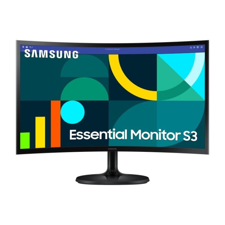 Monitor Samsung 24″ 1080p 100Hz VA Curvo Protección Ocular Modo Juego Negro