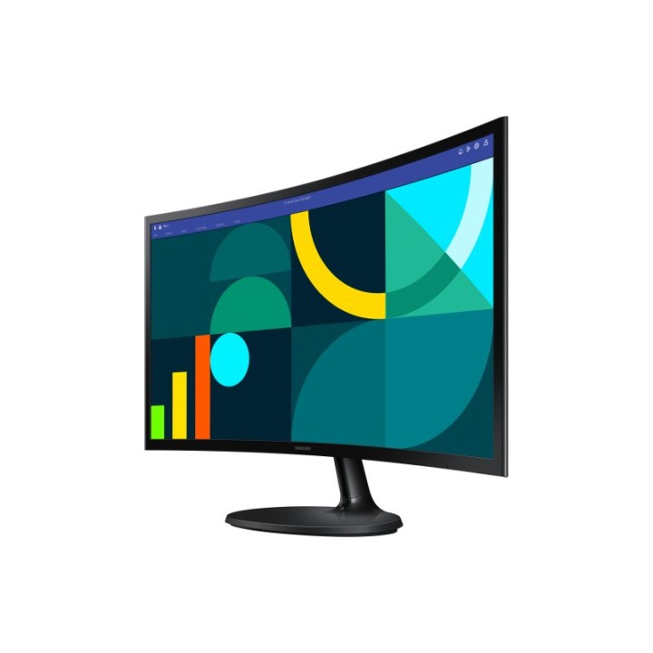 Monitor Samsung 24″ 1080p 100Hz VA Curvo Protección Ocular Modo Juego Negro