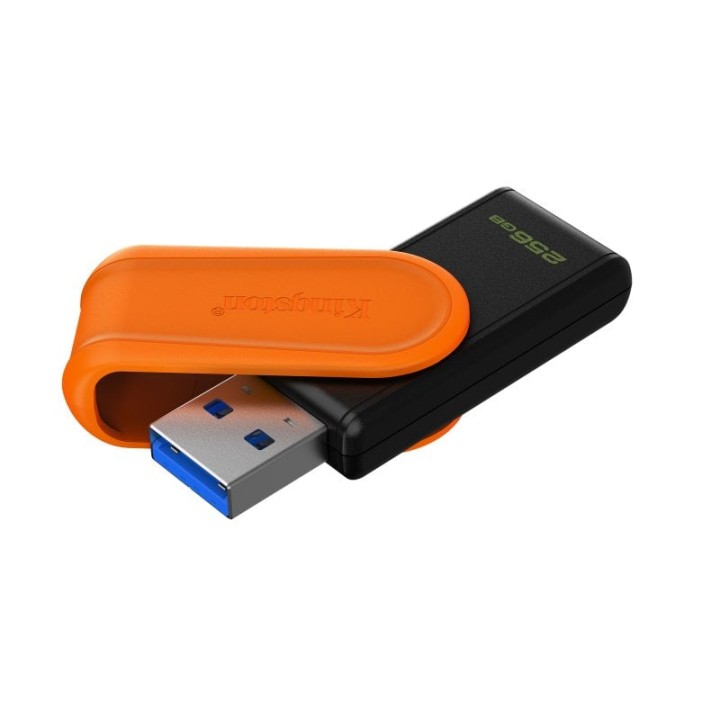 Pendrive Kingston DataTraveler Exodia S 256GB USB 3.2 Gen 1 Negro/Naranja tapón giratorio