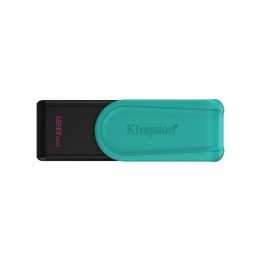 Pendrive Kingston DataTraveler Exodia S 128GB USB 3.2 Gen 1 Negro/Turquesa tapón giratorio