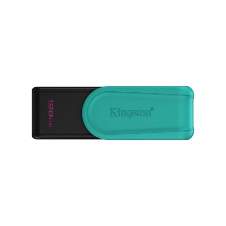 Pendrive Kingston DataTraveler Exodia S 128GB USB 3.2 Gen 1 Negro/Turquesa tapón giratorio