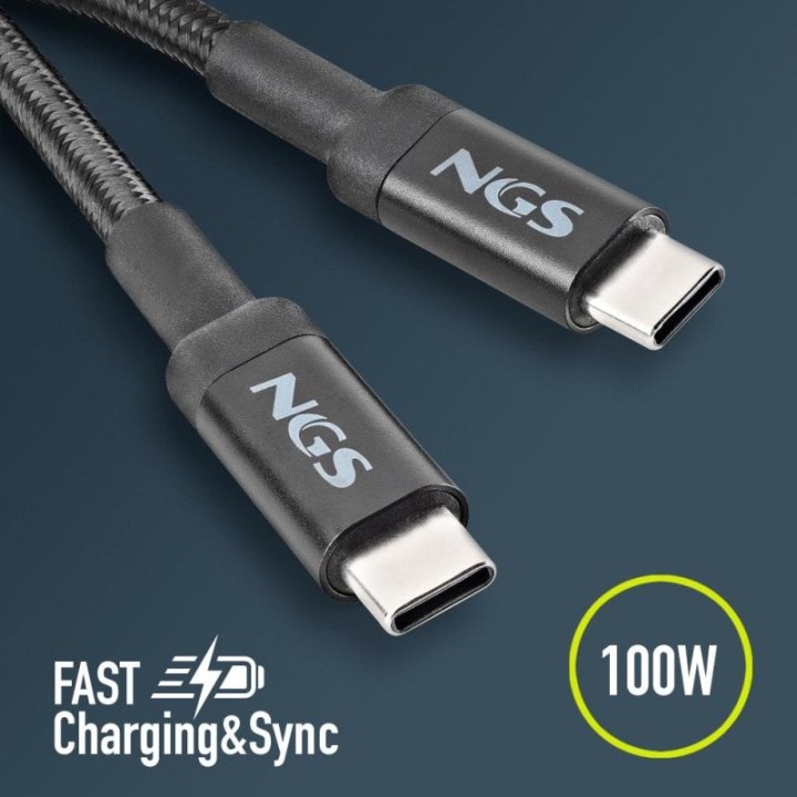 KNOT 100W-3 Cable de Carga Rápida de USB C a USB C de 3 m de longitud