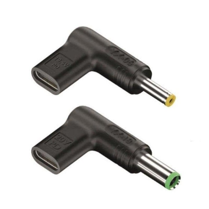 Clavija adaptador corriente portátil NGS BUD-D 2 unidades USB-C ángulo recto Dell