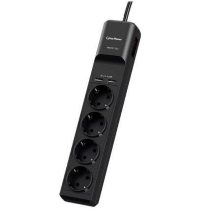 CyberPower P0420SUD0-DE Regleta de Protección 4 Salidas + 2 USB 1.8m