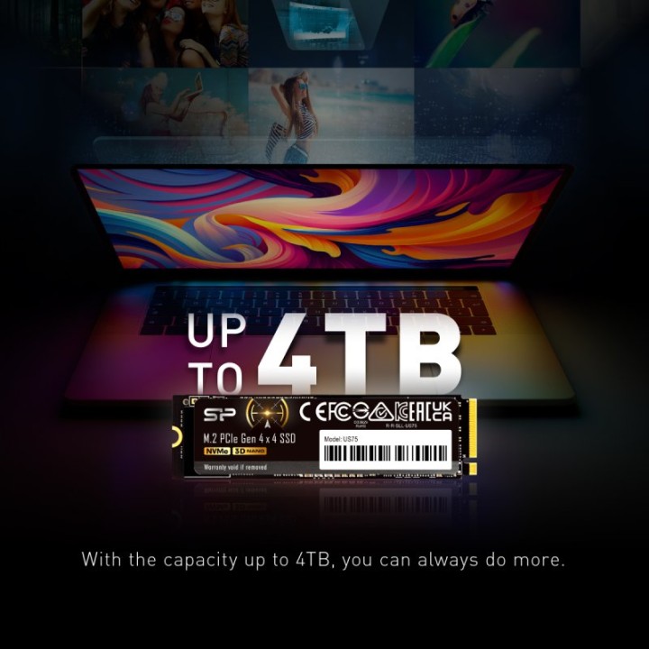 Disco Duro Silicon Power 2TB SSD 7000MB/s NVMe PCIe 4.0 M.2 Gen4 3D NAND
