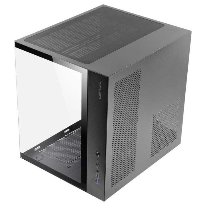 Mars Gaming MCV-ONE Caja Gaming ATX Doble Cristal Templado Ventilador Trasero FRGB 12cm Negro