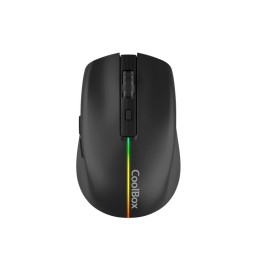 Ratón CoolBox inalámbrico 1600 DPI RGB 6 botones USB-C recargable