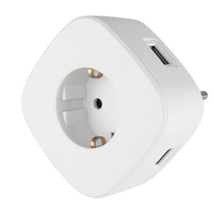 Enchufe Orbegozo EN 1500 Schuko 2xUSB 1xUSB-C Carga Simultánea Compacto