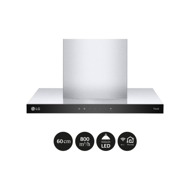 LG HCEZ2426S Campana Decorativa 60cm A Acero Inox
