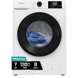 Lavadora Hisense WF1G7021BW 7kg Carga Frontal 1200rpm Clase B Blanca Vapor 99.9%