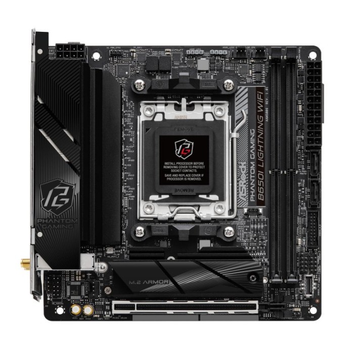Placa Base ASRock B650I AM5 Mini ITX Phantom Gaming Lightning DDR5 WiFi 6E 2.5G LAN M.2 Gen5