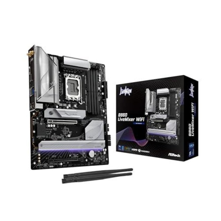 Placa Base Asrock B860 LGA 1851 ATX B860 LiveMixer WiFi DDR5 PCIe 4.0
