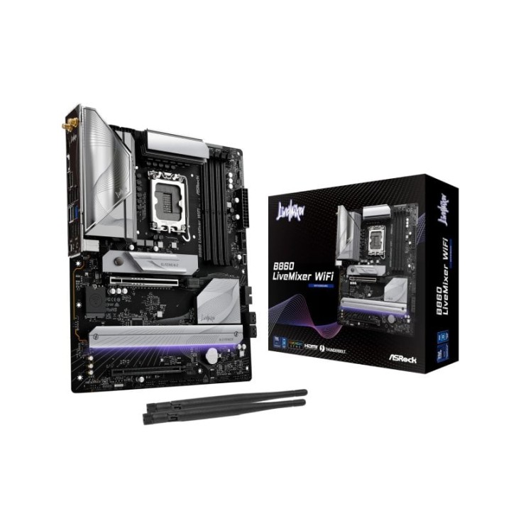 Placa Base Asrock B860 LGA 1851 ATX B860 LiveMixer WiFi DDR5 PCIe 4.0
