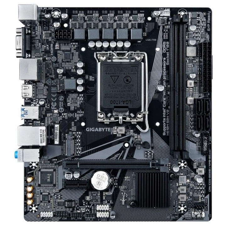 Placa Base Gigabyte H610M LGA1700 Micro-ATX H610M S2H V2 DDR5 PCIe M.2 GbE LAN
